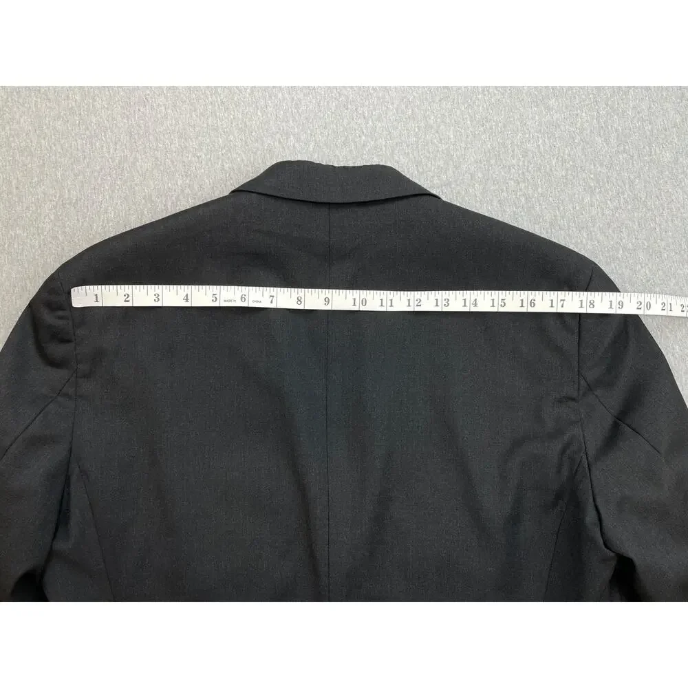 Hugo Boss Blazer Mens 38S Gray 100% Super 100 Wool 2-Button‎ Single Breasted